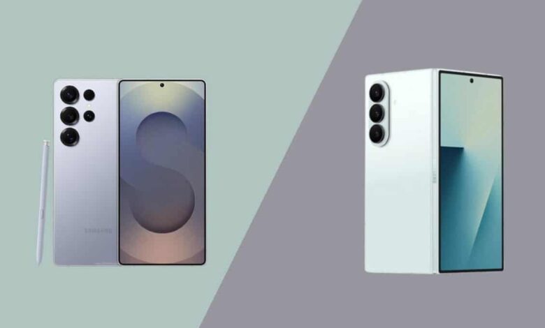 سامسونج Galaxy Z Fold7 و S25 Ultra - صورة رئيسية توضيحية
