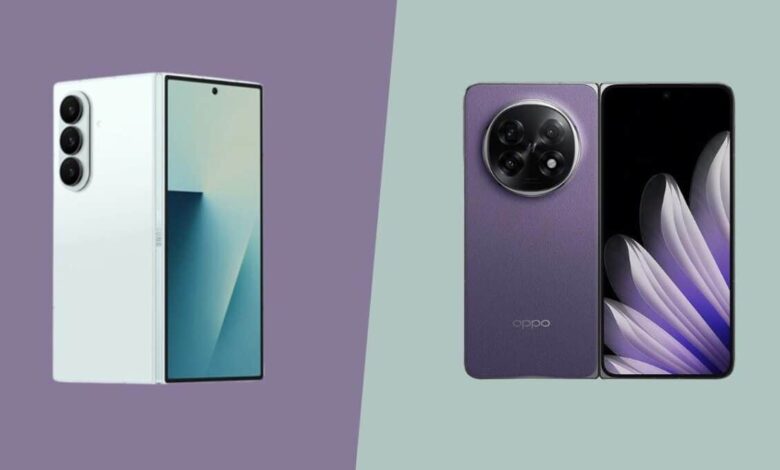 Galaxy Z Fold7 و Oppo Find N5 - صورة رئيسية توضيحية