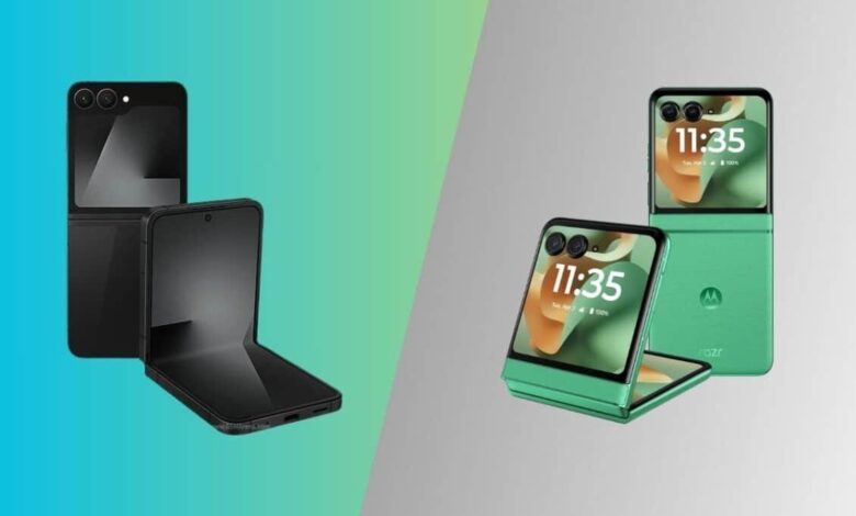 Galaxy Z Flip7 FE و Motorola Razr 60 - صورة رئيسية توضيحية